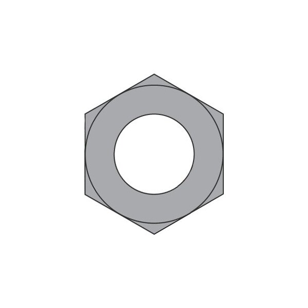 Newport Fasteners Hex Nut, 7/16"-20, Steel, Plain, 3/8 in Ht, 700 PK 438471 - main